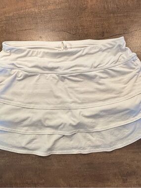 Athleta White Layered Circle Skirt